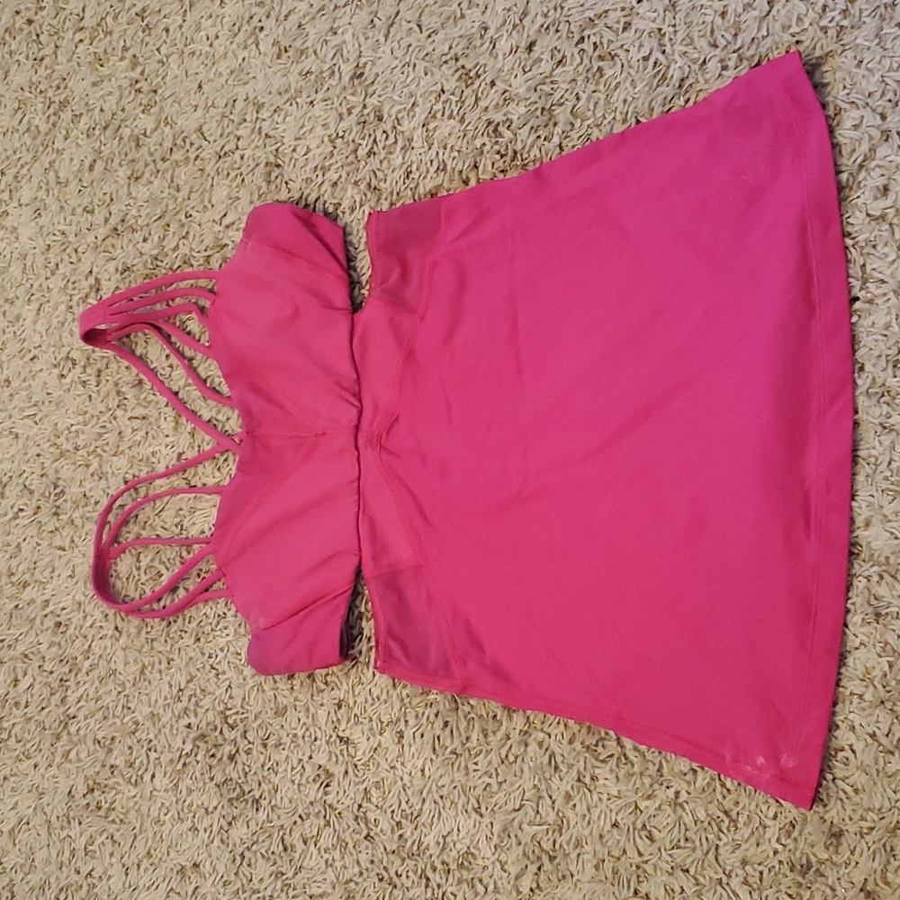 Lululemon Cross back Bra Top Size Small Pink